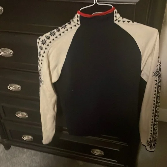 Dale of Norway Navy, Cream and Red 1/4 Zip Sweater - Picture 4 of 4